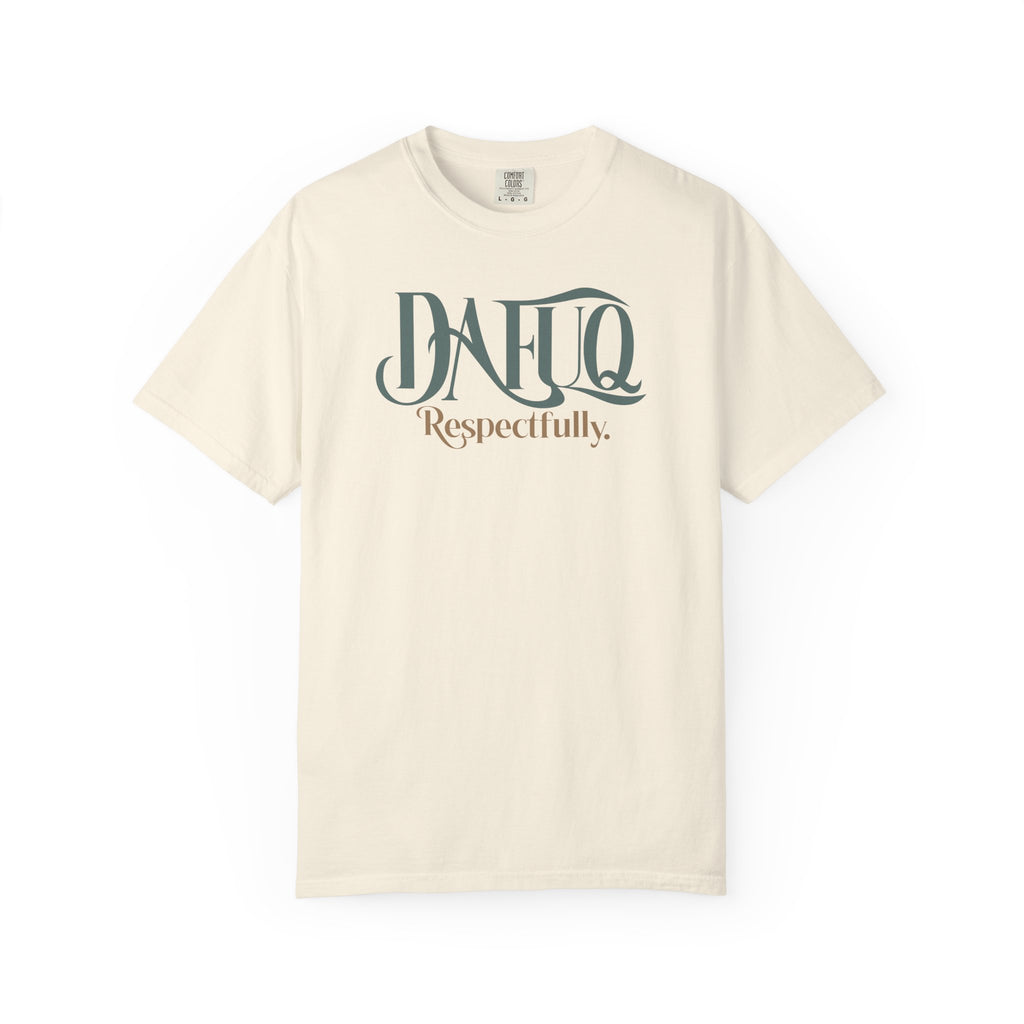 Women's T‑Shirt - DAFUQ “Respectfully.” Vintage Crest Graphic Tee