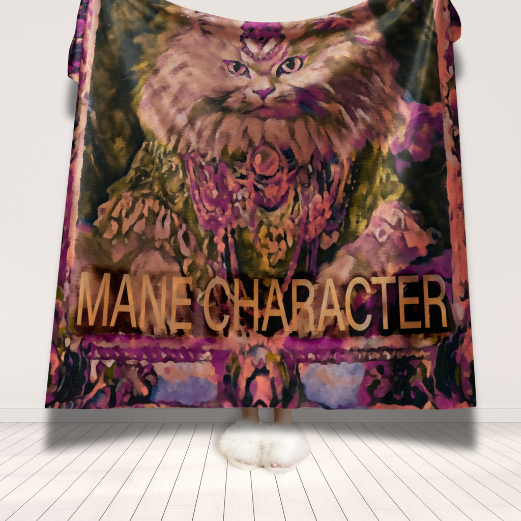 Mane Character Fleece Sherpa Blanket – Regal Cat Throw