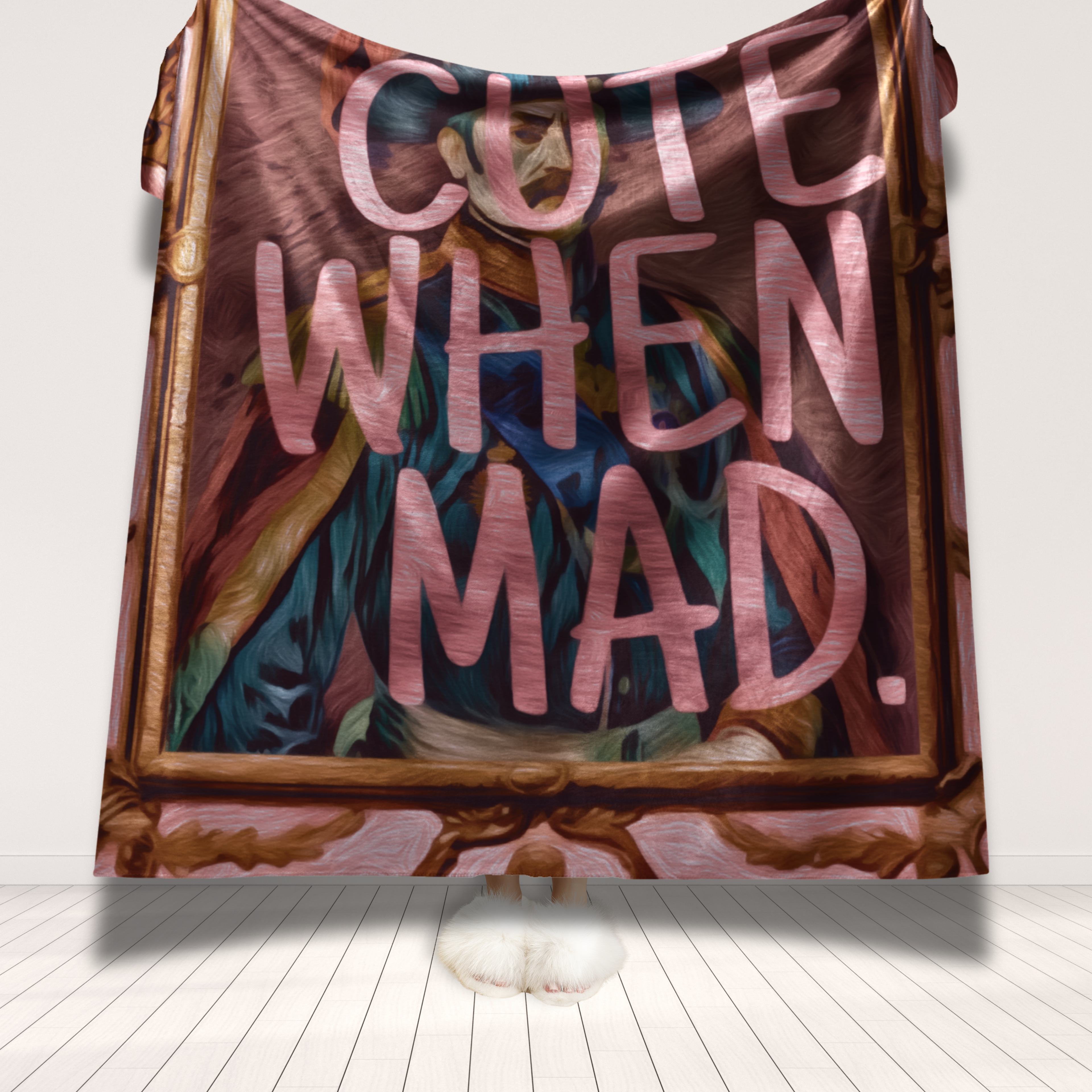CUTE WHEN MAD - Fleece Sherpa Blanket