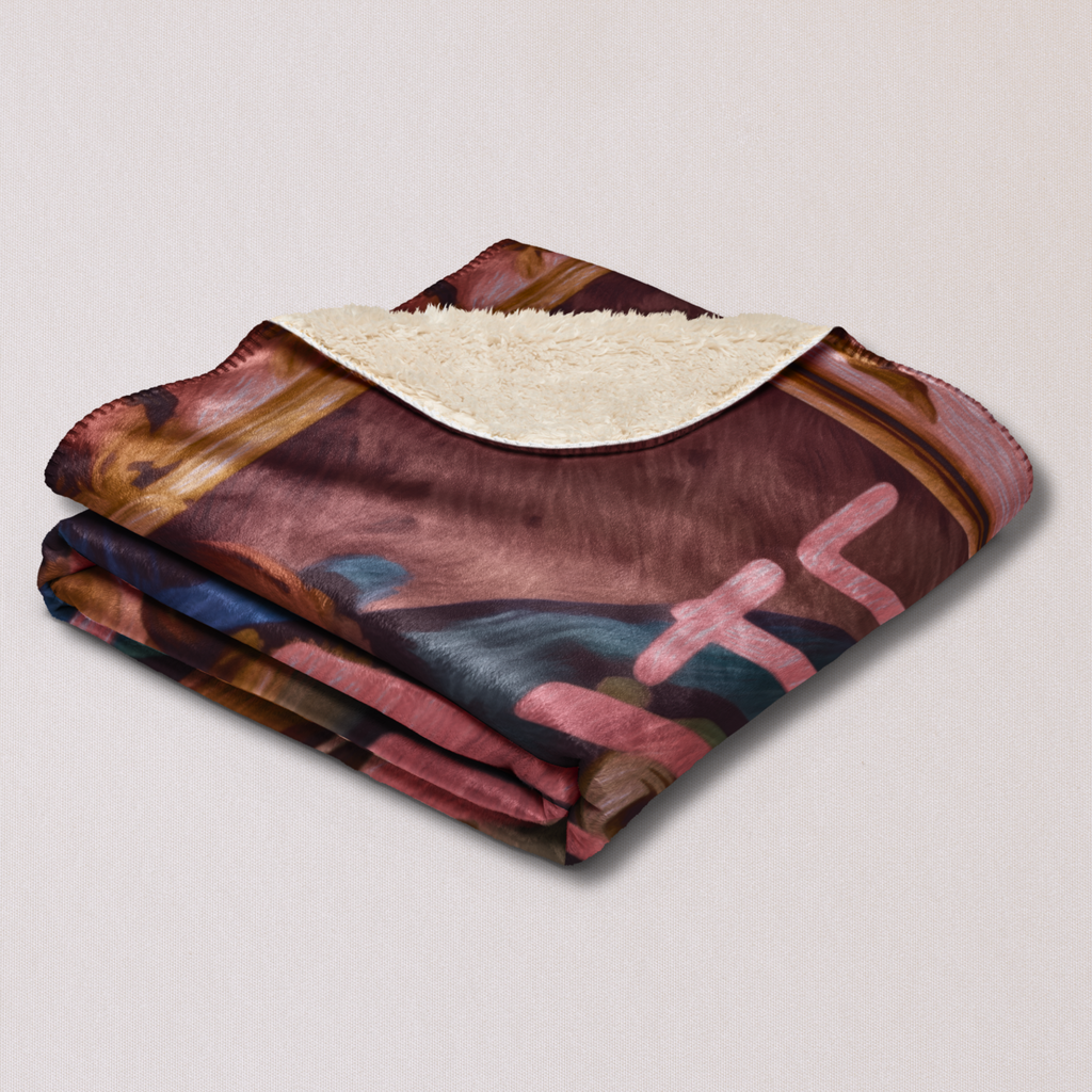 CUTE WHEN MAD - Fleece Sherpa Blanket