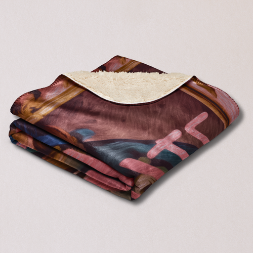 CUTE WHEN MAD - Fleece Sherpa Blanket