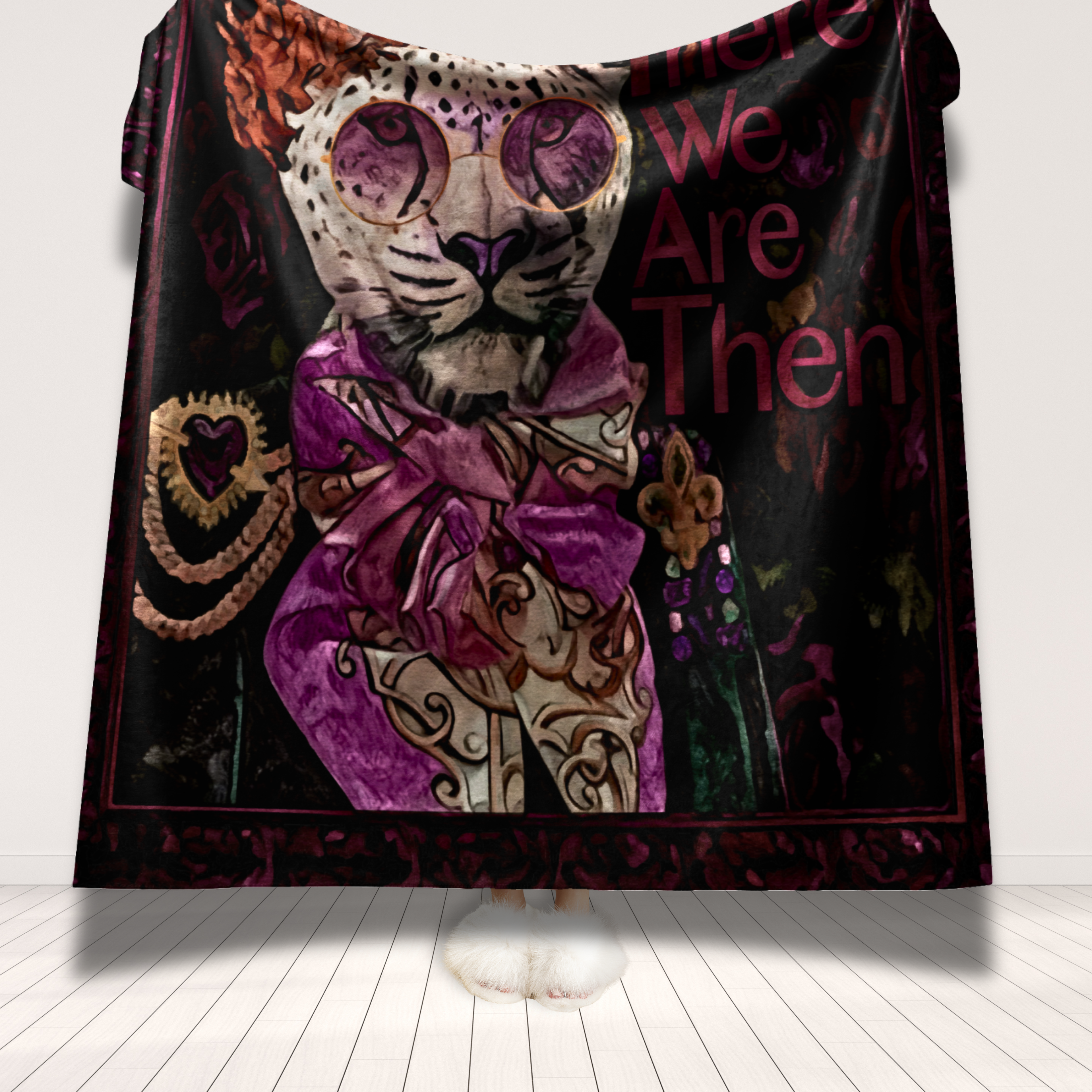 There We Are Then - Fleece Sherpa Blanket — Regal Cheetah Cozy Throw