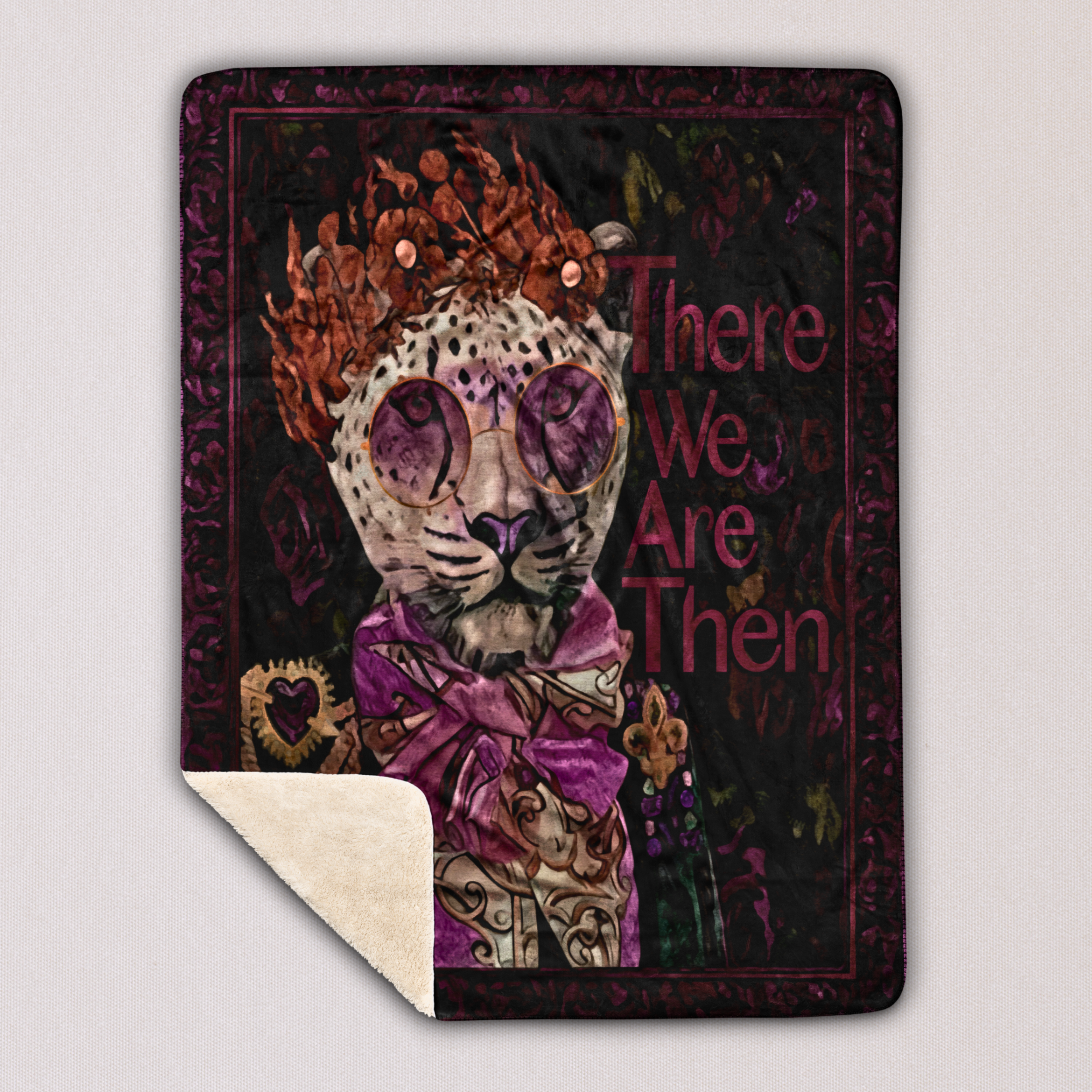 There We Are Then - Fleece Sherpa Blanket — Regal Cheetah Cozy Throw