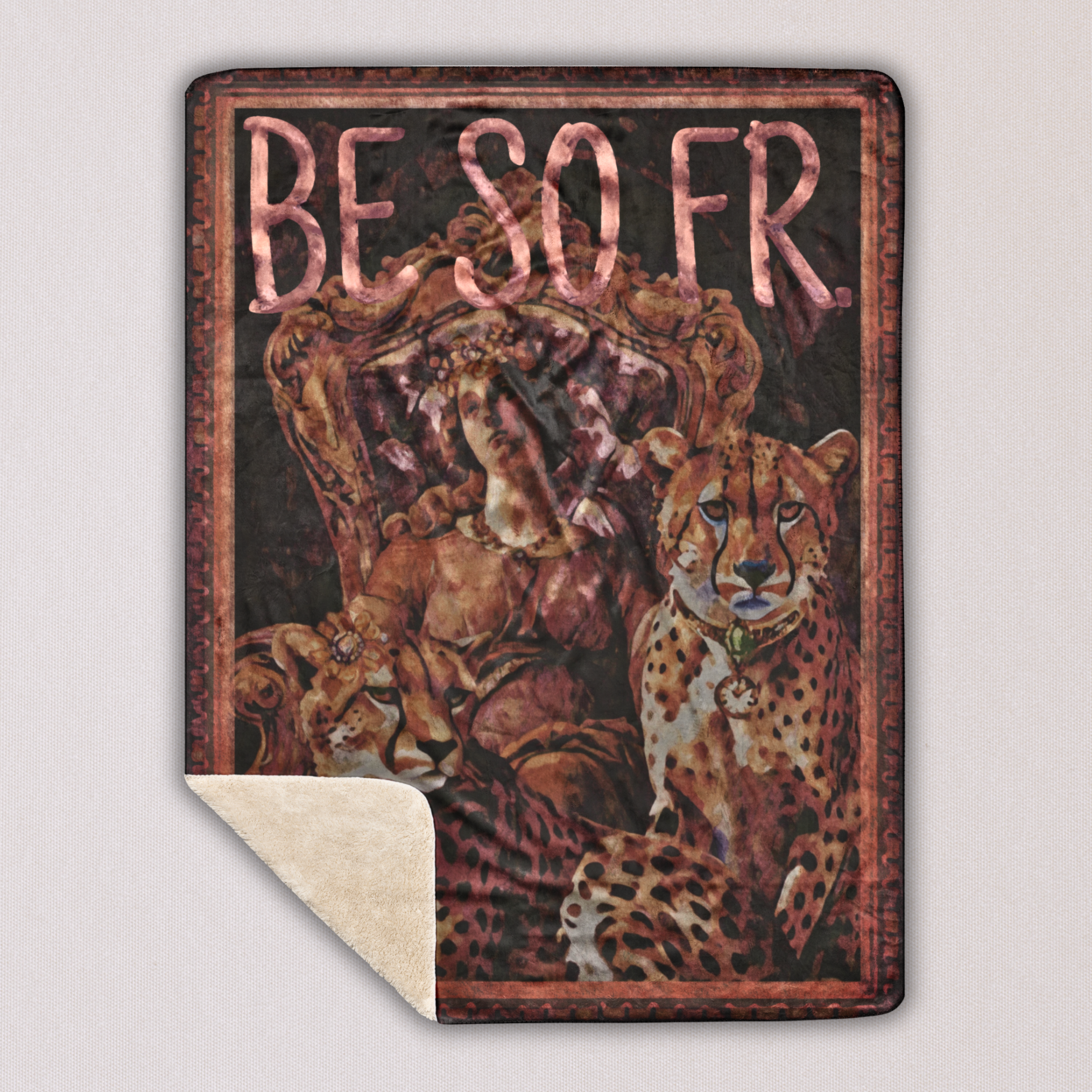 BE SO FR - Fleece Sherpa Blanket – Cozy Throw