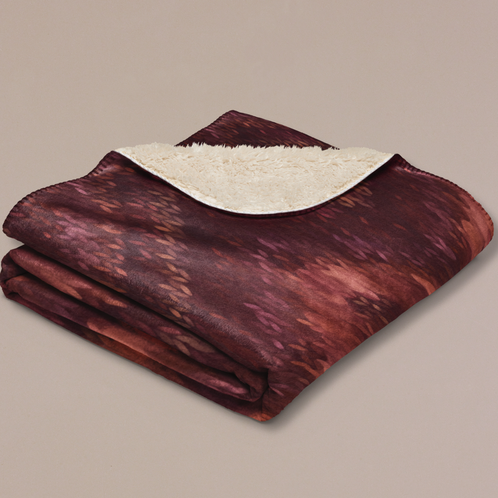 Ruby Sherpa Blanket — Cozy Fleece Throw