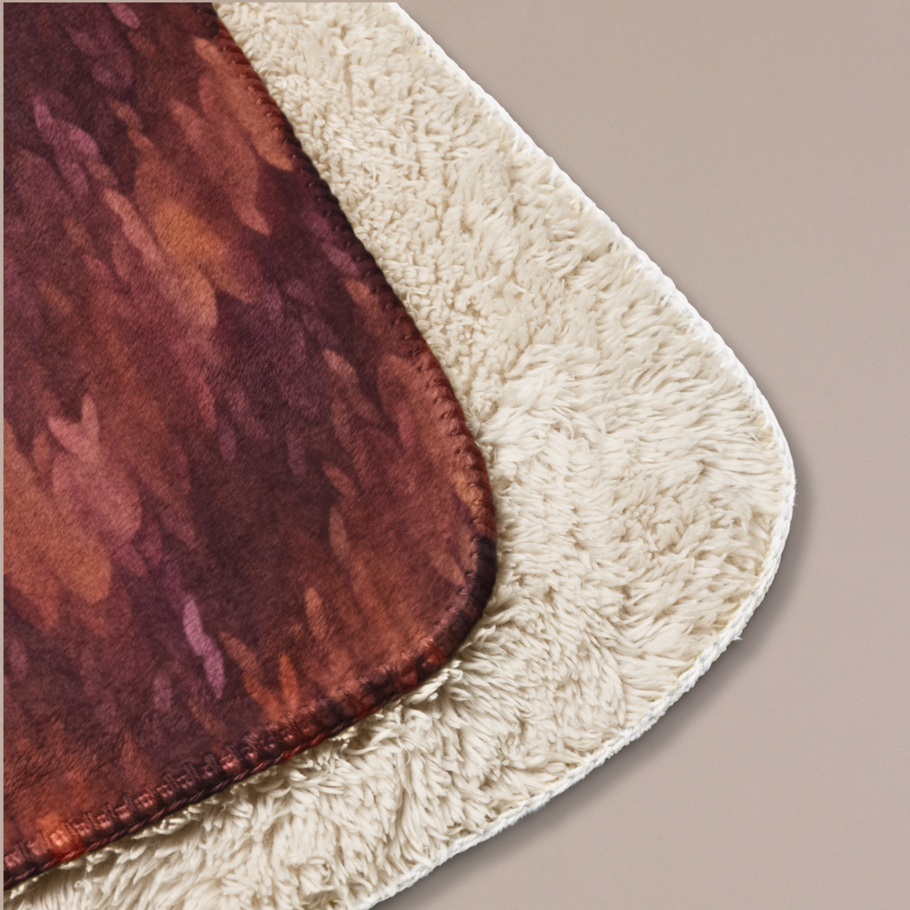 Ruby Sherpa Blanket — Cozy Fleece Throw