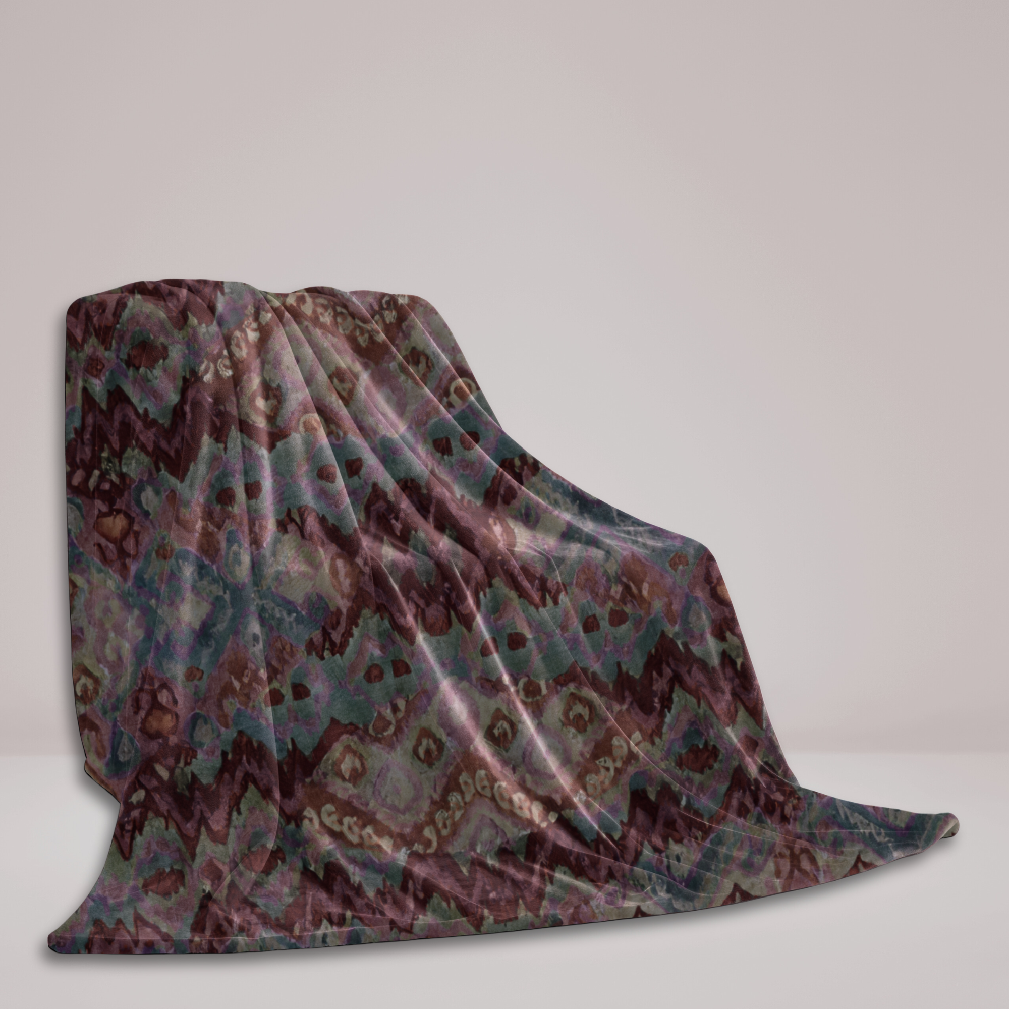 Sherpa Fleece Blanket - FABLE, cozy throw, karma lover gift, soft cuddly wrap, boho home decor