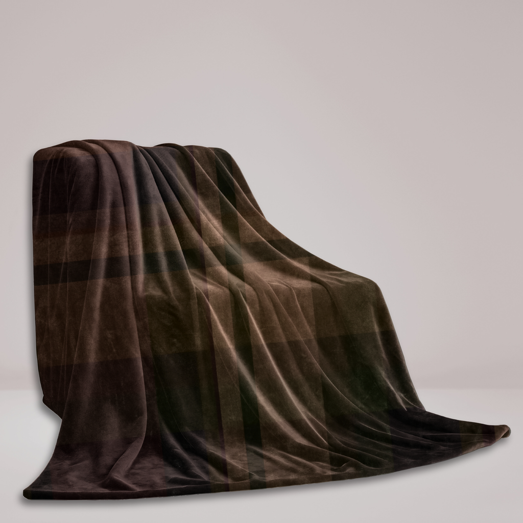 Sherpa Fleece Blanket - WELL PLAID, cozy throw, karma lover gift, soft cuddly wrap, boho home decor