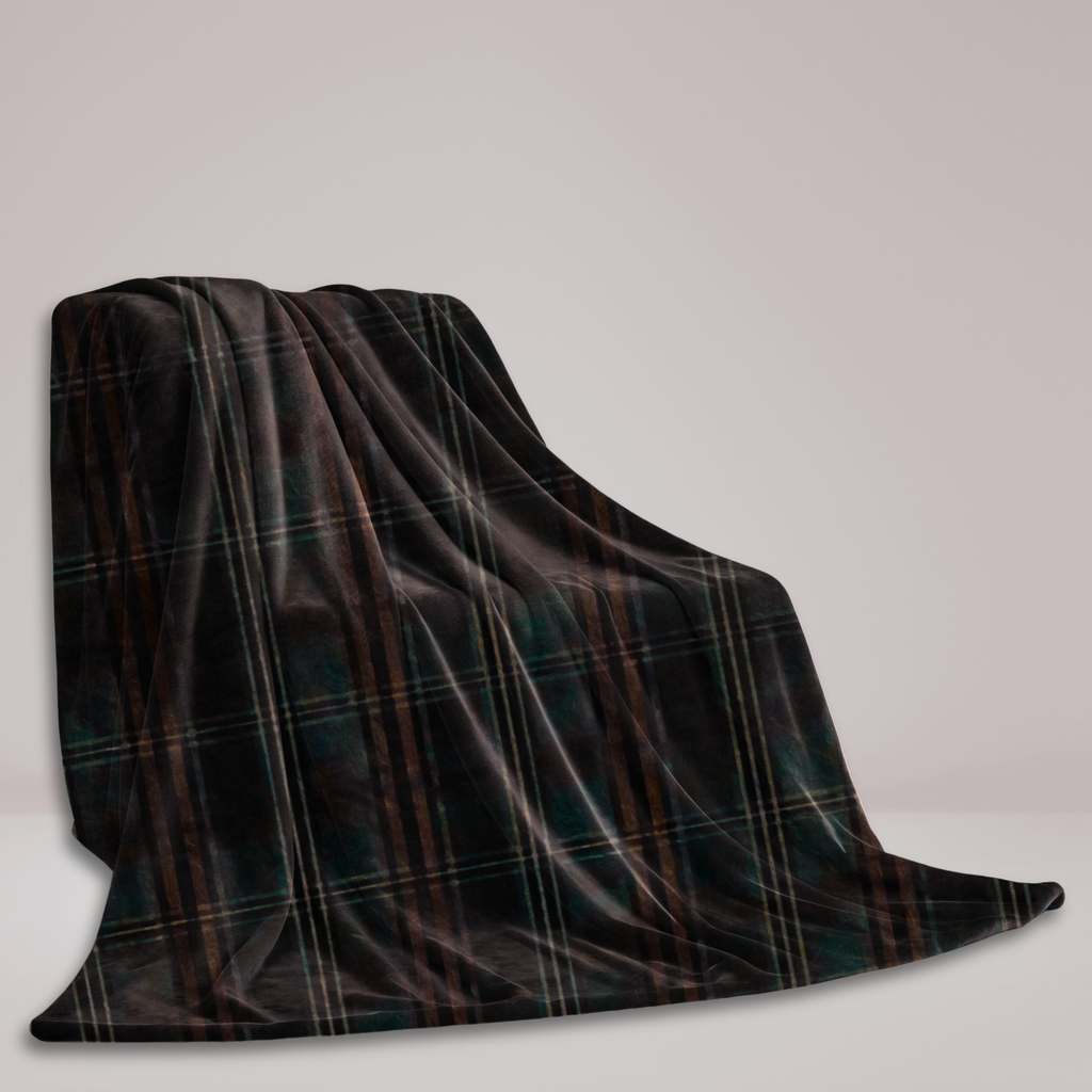 Sherpa Fleece Blanket - REGAL, cozy throw, karma lover gift, soft cuddly wrap, boho home decor