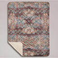 Sherpa Fleece Blanket - FABLE, cozy throw, karma lover gift, soft cuddly wrap, boho home decor