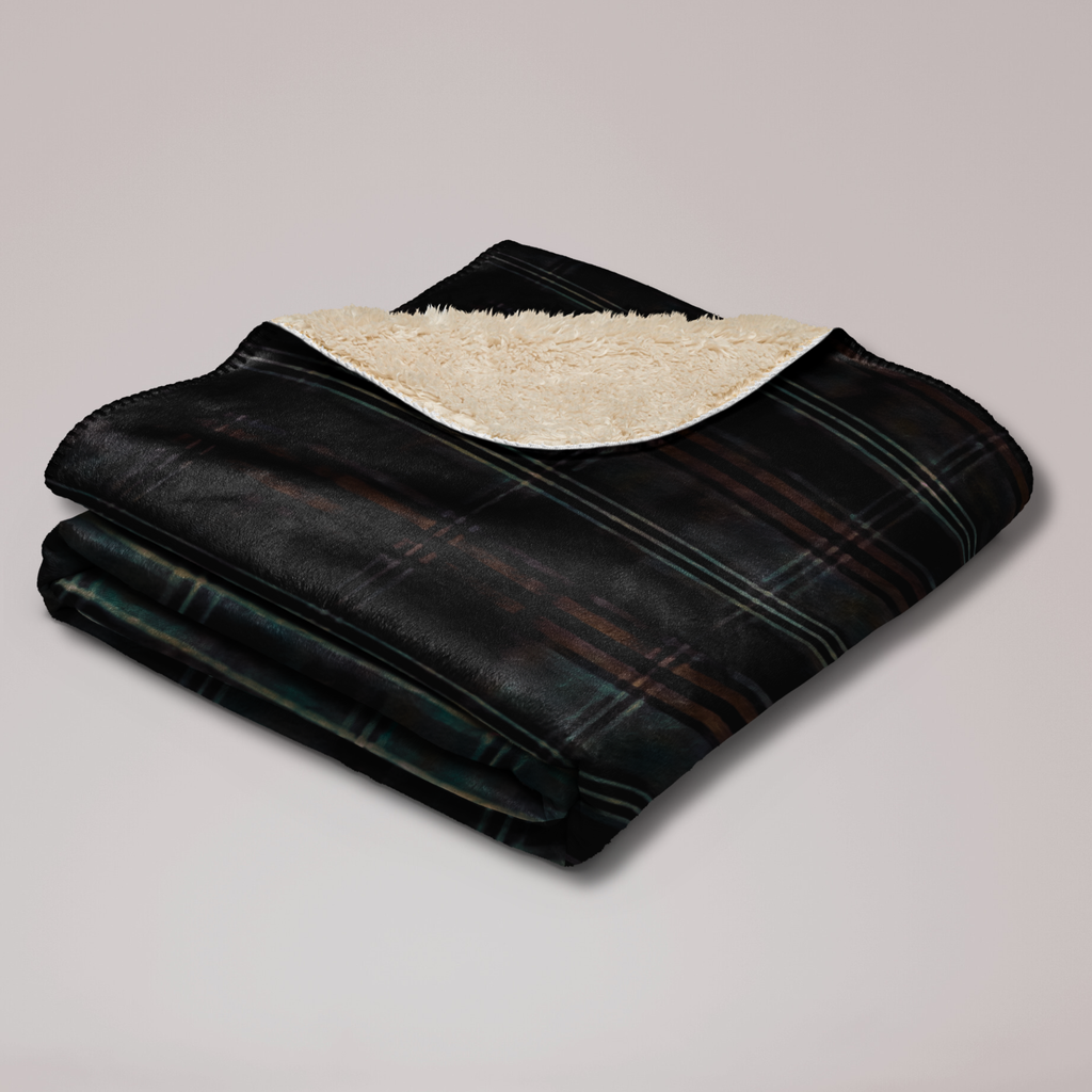 Sherpa Fleece Blanket - REGAL, cozy throw, karma lover gift, soft cuddly wrap, boho home decor