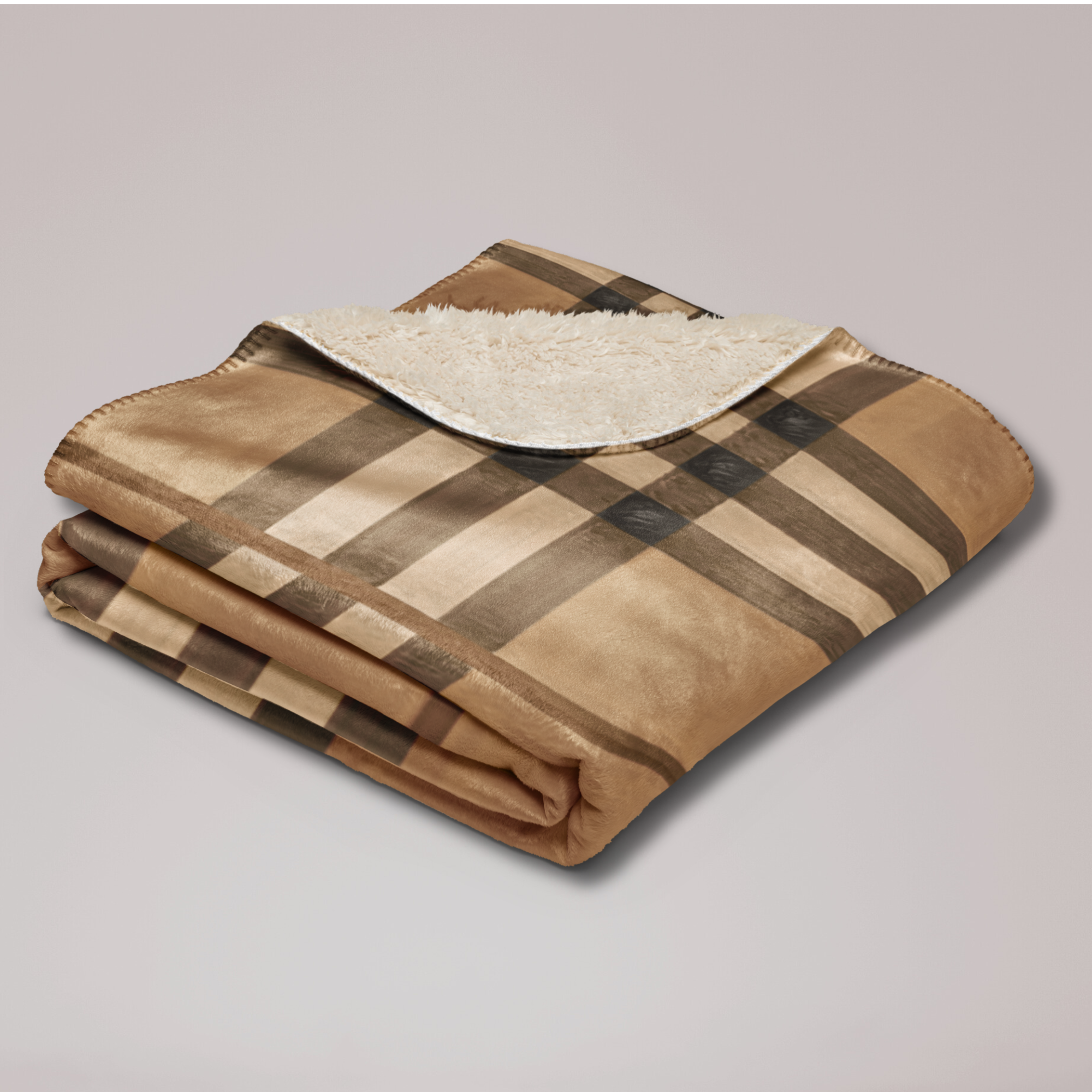 Sherpa Fleece Blanket - NOBLE, cozy throw, karma lover gift, soft cuddly wrap, boho home decor