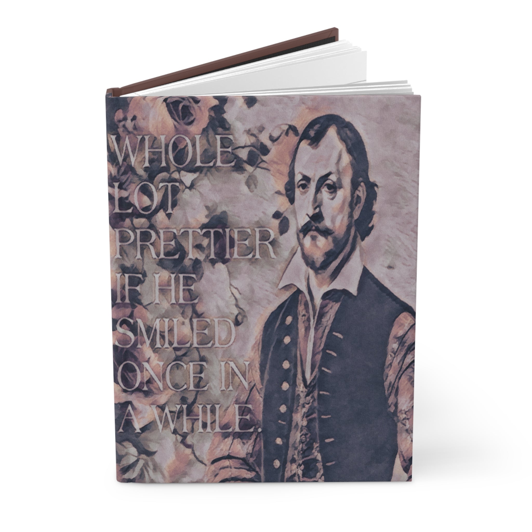 Smiled Once in a While - Matte Hardcover Journal - Quirky Humor Notebook, Funny Notepad, Unique Writing Diary, Gift