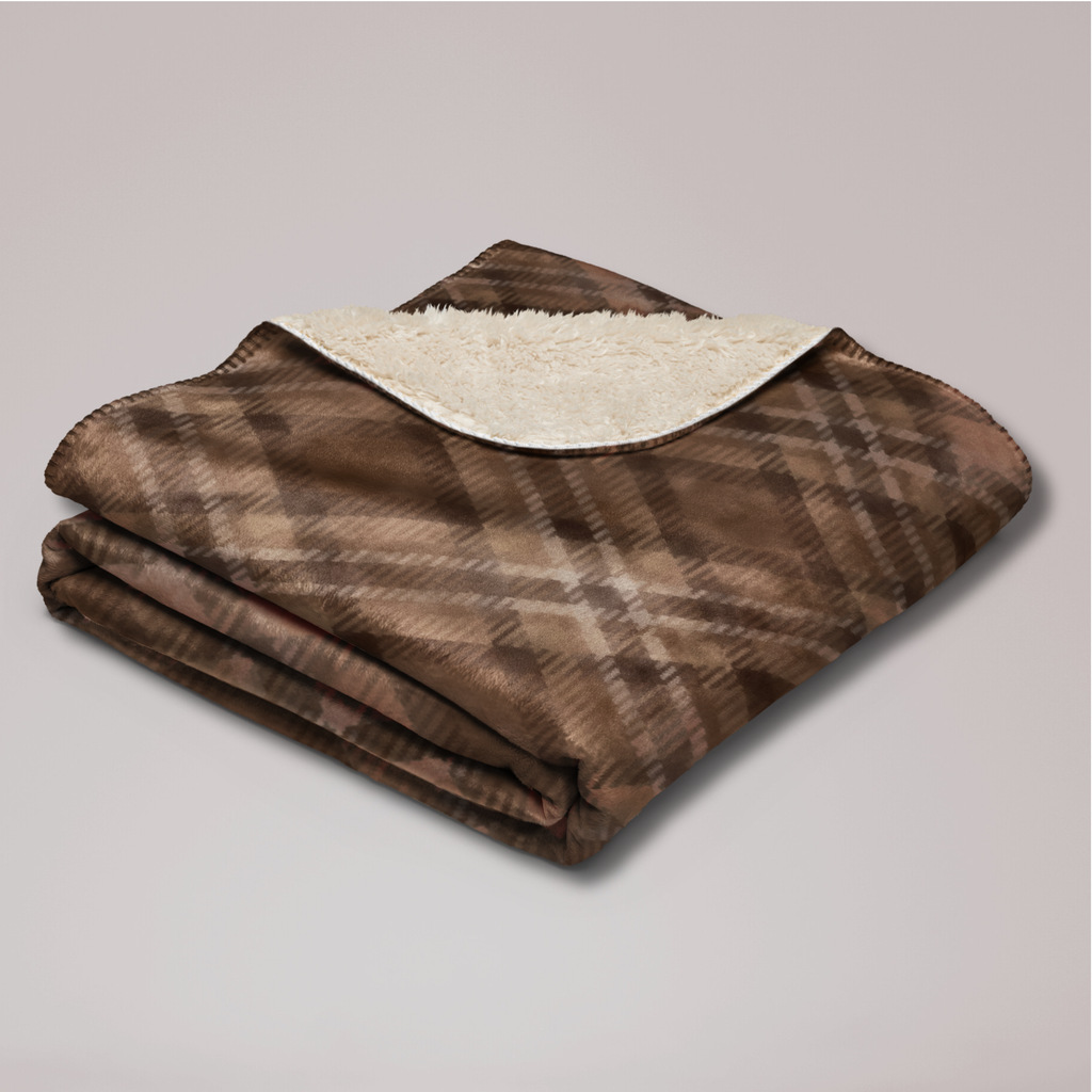 Sherpa Fleece Blanket - TEDDY, cozy throw, karma lover gift, soft cuddly wrap, boho home decor