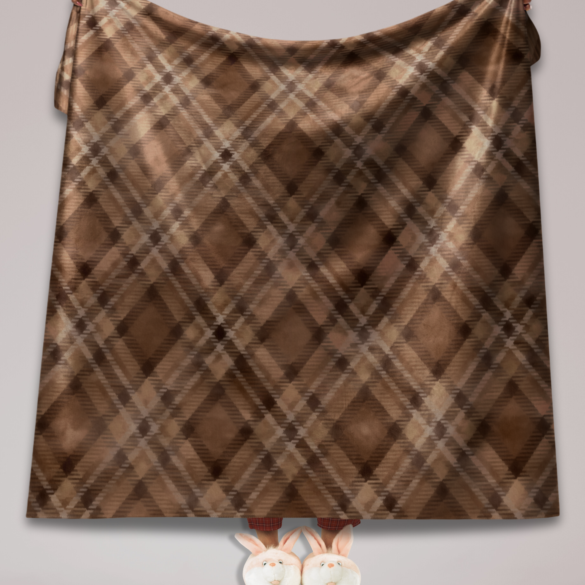 Sherpa Fleece Blanket - TEDDY, cozy throw, karma lover gift, soft cuddly wrap, boho home decor